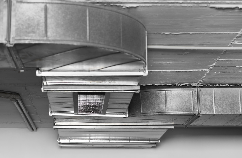 Close-up of a residential ventilation system